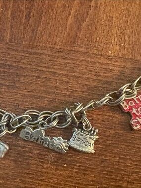 Vintage Charm Bracelet with Birthday  Charms theme